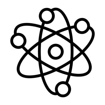 Science Line Icon Vector Atom Science Research Png And Vector With