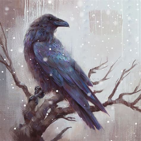 Wallpaper Mandy Jurgens Digital Art Crow Digital Painting Drawing