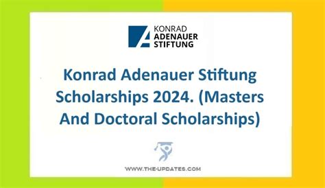 Konrad Adenauer Stiftung Scholarships 2024. (Masters And Doctoral Scholarships)