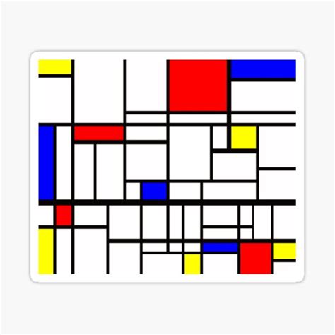 Piet Mondrian Paintings Sticker For Sale By Youssef Art Redbubble