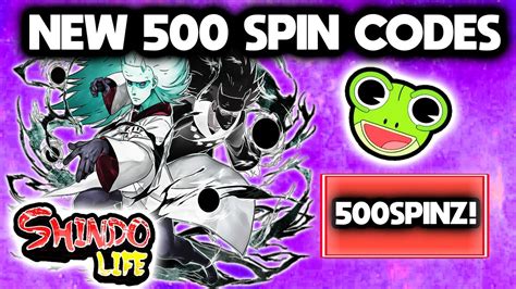 NEW 500 SPIN CODES 2 NEW WORKING SPIN CODES IN SHINDO LIFE FREE