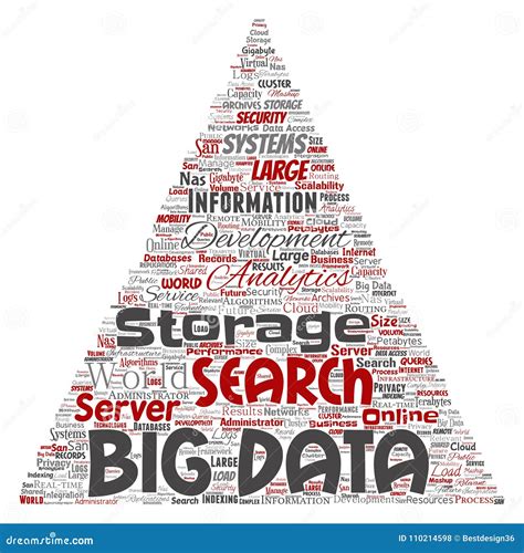 Vector Big Data Large Size Storage Systems Triangle Stock Vector