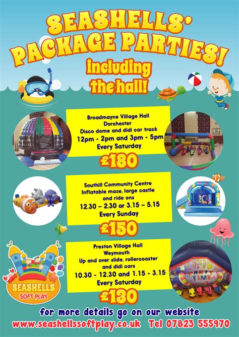 Party Packages Seashells Soft Play And Inflatables