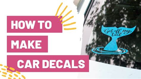 How To Make Car Decals With Cricut Vinyl And Printable Youtube