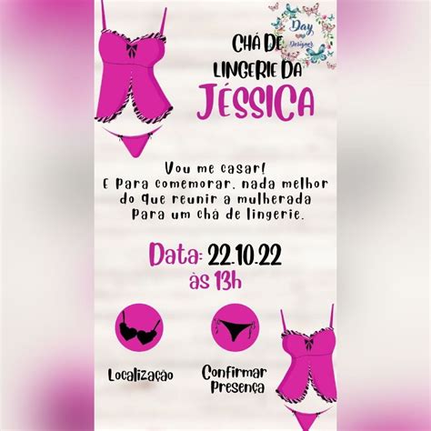 Convite Chá de Lingerie Interativo Elo7 Produtos Especiais