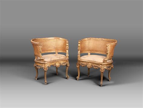 Fauteuils corbeille rococo Soubrier Louer Sièges Fauteuil XVIIIe