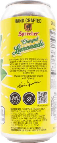 Sprecher™ Sparkling Caffeinated Lemonade Natural Can 16 Oz Pick ‘n Save