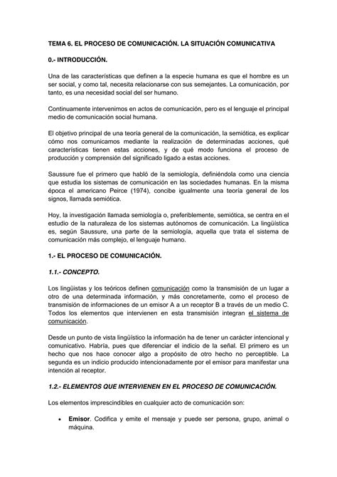 El Proceso De Comunicacionelementos Unidad 1 Pdf