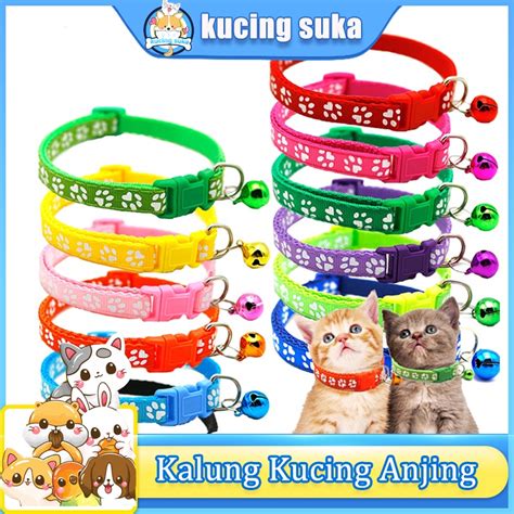 Jual Kalung Kucing Lonceng Hewan Peliharaan Kalung Step Kaki Hewan Tali