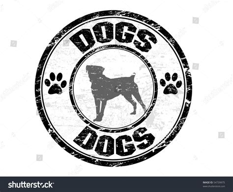 Grunge Rubber Stamp Dog Shape Text Stock Vector Royalty Free 54739975