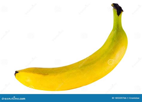 Single Fresh Yellow Banana Isolated On White Stock Photo Image Of