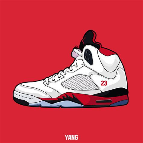 Drawing Shoes Sneakers Nike Air Jordan Carminegraphic Design