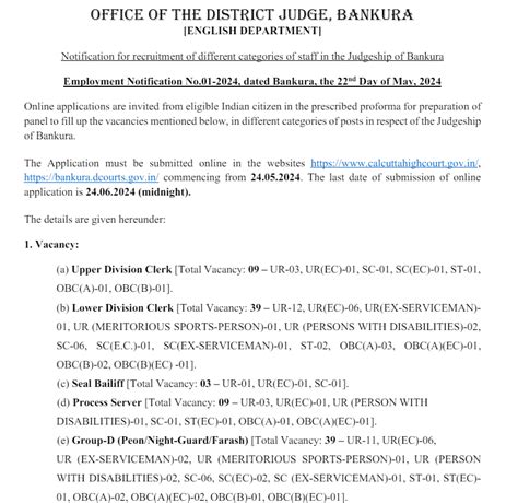 Bankura District Court Recruitment 2024 All Exam Review