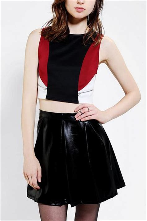 Urban Outfitters Sparkle Fade Colorblock Cropped Top In White Lyst