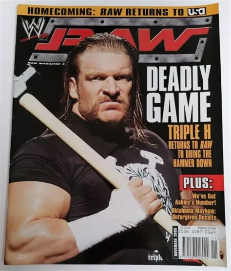 Magazine Wwe Wwf Raw Wrestling Magazine Nov 2005 Deadly Game Triple H