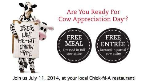 Free Food At Chick Fil As Cow Appreciation Day Atlanta Business