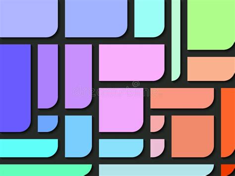 Rectangle Colors With One Side Of Round The Corner Abstract Background