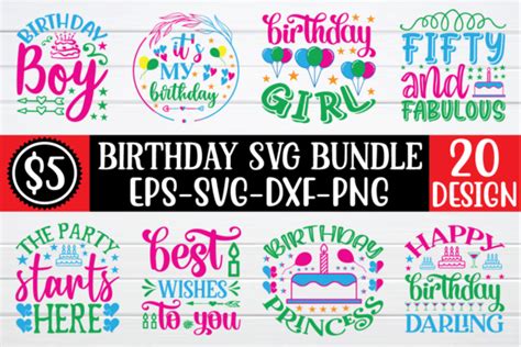 Birthday Svg Bundle Bundle · Creative Fabrica