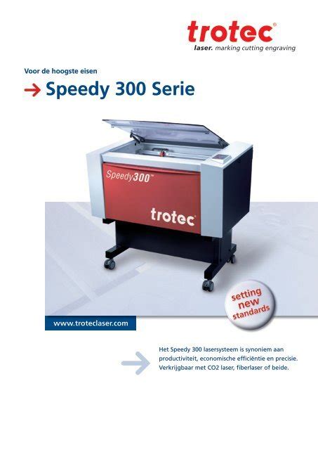 Speedy 300 Lasergraveerder Brochure Trotec Laser