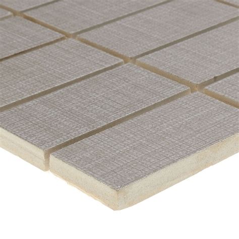 Itona Tile 1 X 3 Ceramic Mosaic Tile In Modern Text Taupe Wayfair