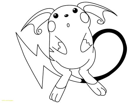 Pokemon Raichu Coloring