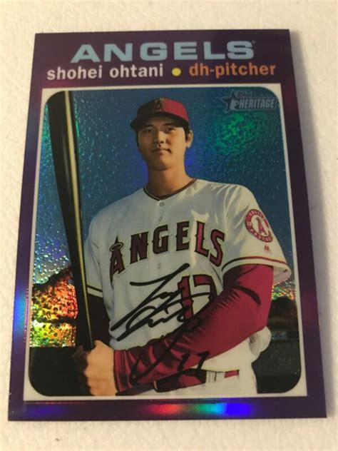 Heritage Chrome Purple Refractors Thc Shohei Ohtani La Angels