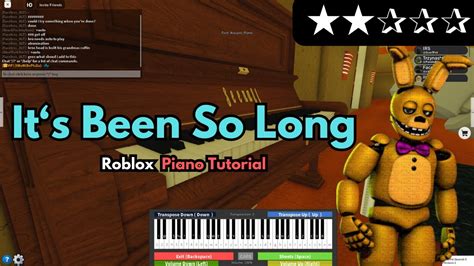 The Living Tombstone It S Been So Long Fnaf Song 2 Easy Roblox Virtual Piano Tutorial