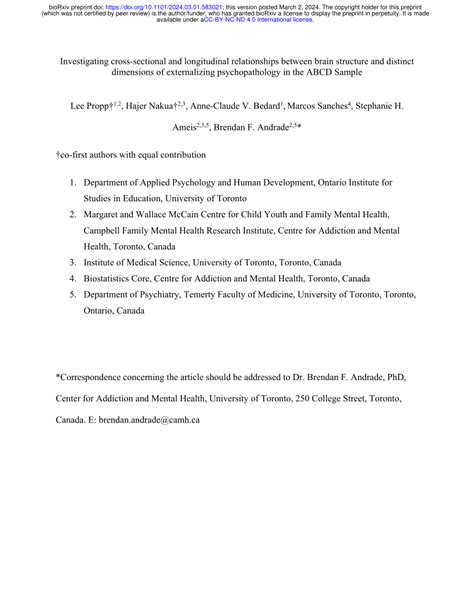 Pdf Investigating Cross Sectional And Longitudinal Relationships