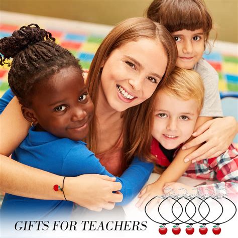 Batiyeer 8 Pcs Teacher Blessing Card Bracelet For Women Men