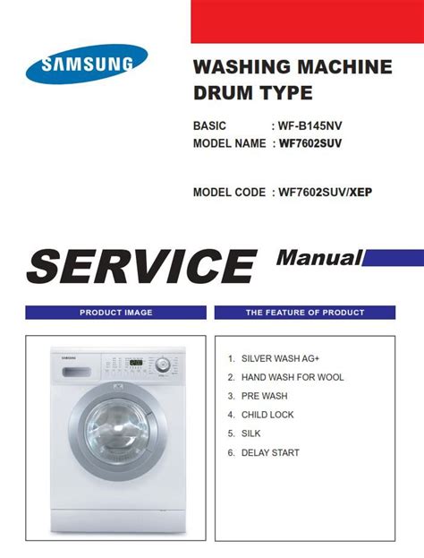 Samsung Wf7604suv Wf7602suv Wf7600suv Washer Service Manual Samsung