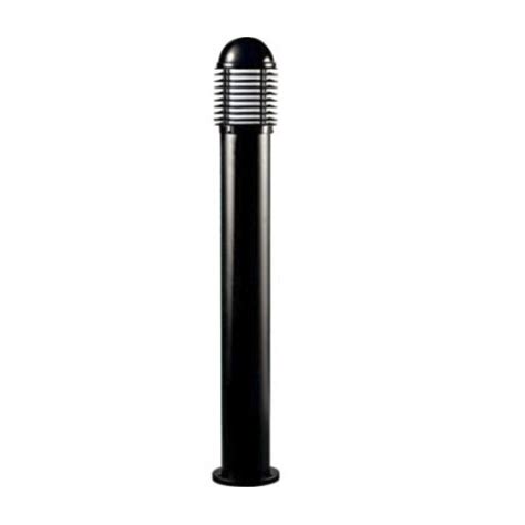 Dabmar 20w Round Led Bollard Pathway Light W Louvers Aluminum 3000k Black Dabmar D3300