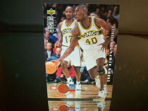 Shawn Kemp Upper Deck Card Seattle Supersonics Pro Files