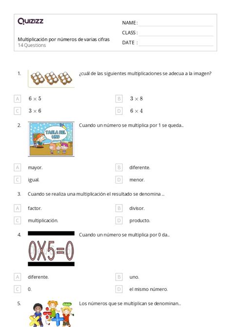 N Meros De Varios D Gitos Hojas De Trabajo Para Grado En Quizizz