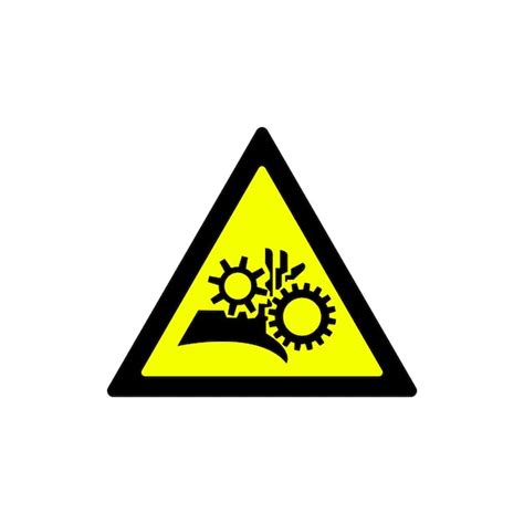 Premium Vector Triangle Yellow Danger Rotating Parts Warning Symbol