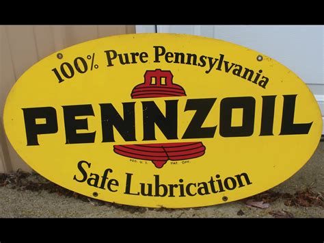 Pennzoil Tin Sign Auburn Spring 2018 RM Sotheby S