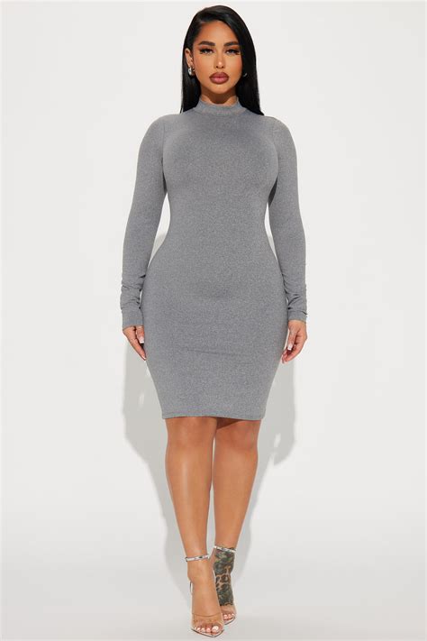 Krissy Mini Dress Heathered Grey Fashion Nova Dresses Fashion Nova