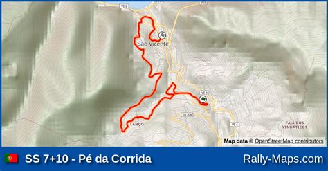 Ss P Da Corrida Stage Map Rali Munic Pio De S O Vicente