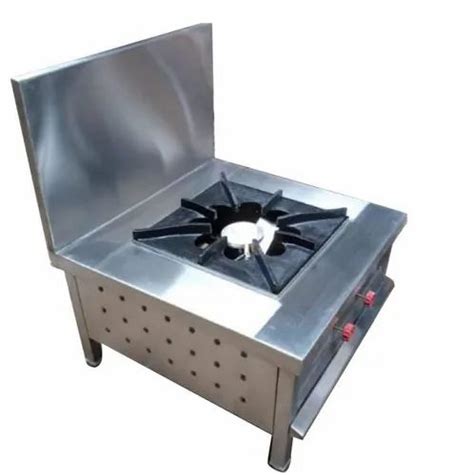 Stainless Steel Single Burner Gas Range For Hotel Restaurant At Rs