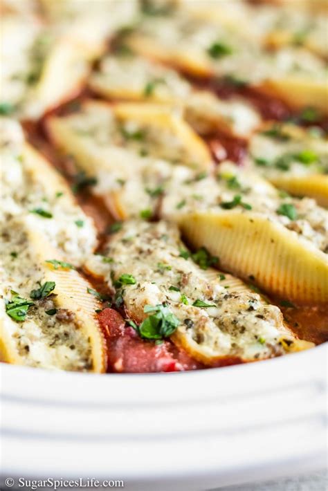 Sausage Stuffed Shells Recipe Sugar Spices Life