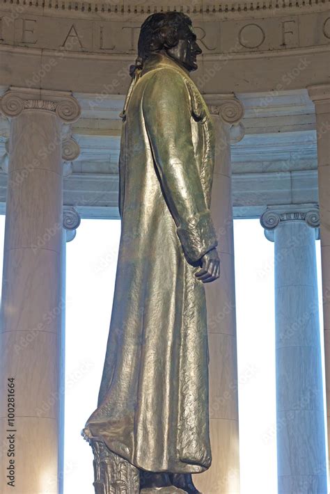 Fotografia Do Stock Thomas Jefferson Statue Inside His Memorial In