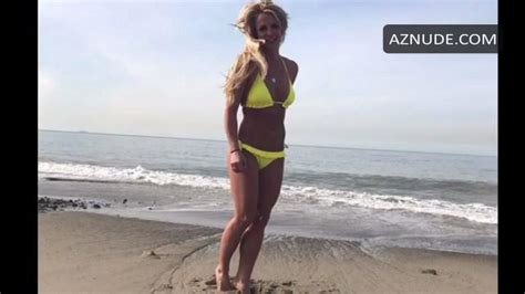 Britney Spears Sexy Yellow Bikini On The Beach Aznude