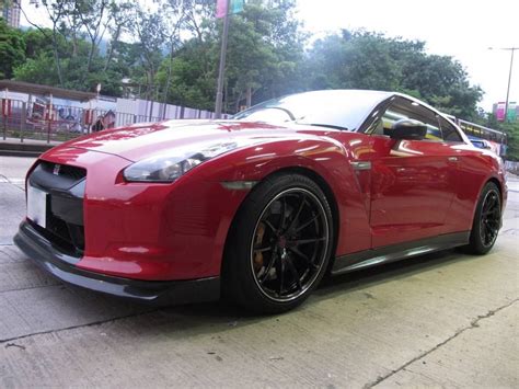 Nissan Gt R R35 Red Rays Volk G25 Wheel Wheel Front