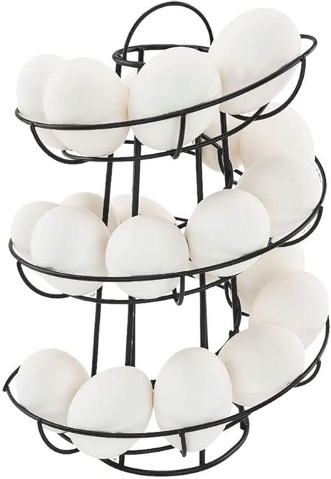 Youeneom Spiral Design Metal Egg Basket Egg Storage Holder Storer