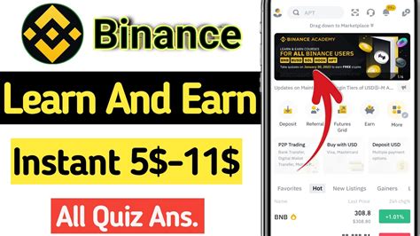 Binance Learn And Earn Quiz Answers Today New Learn And Earn Campaign