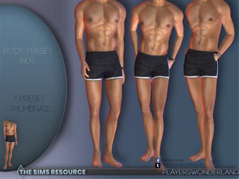 Black Sims Body Preset Cc Sims Sims Body Presets Sliders Extreme