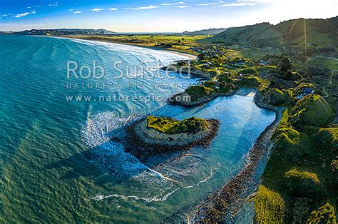 Mahanga Beach And Pukenui Beach With Isthmus Separating Mahia