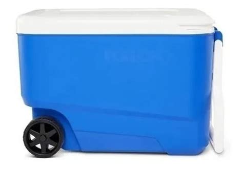 Hielera Igloo Capacidad Latas Color Azul Con Ruedas Env O Gratis