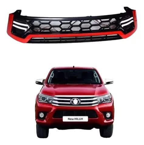 Parrilla Frontal Toyota Hilux 2016 2019 Luz Led Tipo Trd Meses Sin