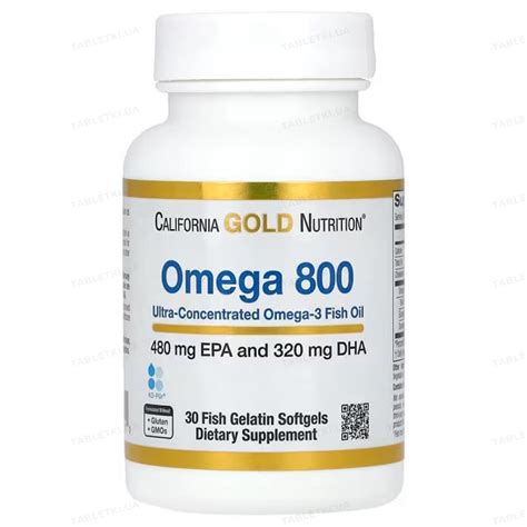California Gold Nutrition Omega 800: инструкция + цена от 420 грн в ...