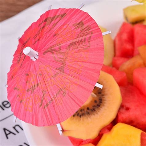 Mini Tropical Parasols Drinks Accessories Cake Topper Paper Umbrella